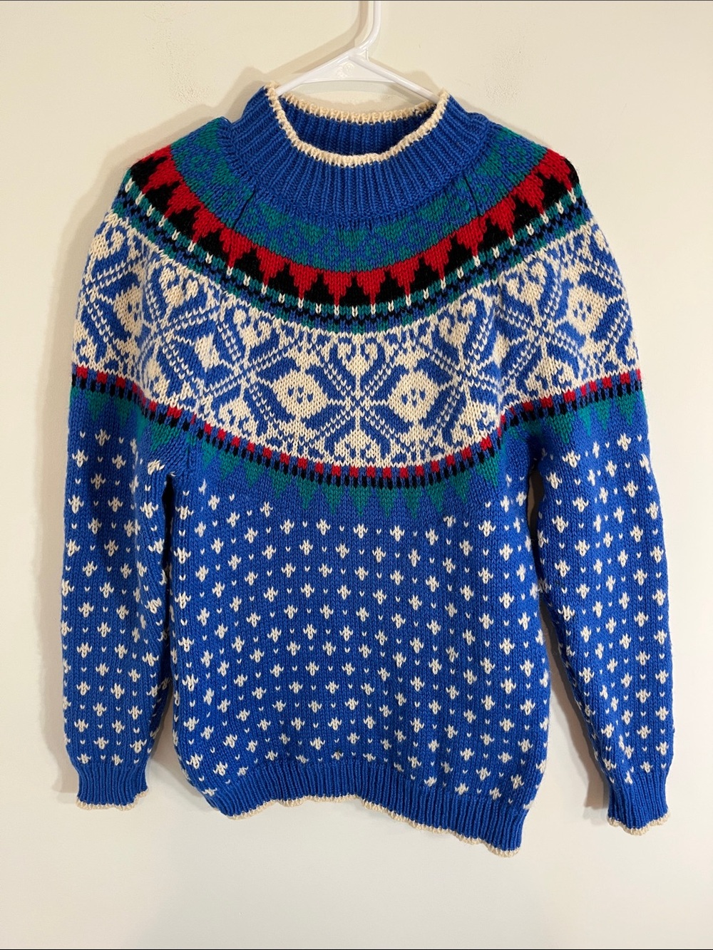 Vintage Knit Stitches fair isle sweater Small